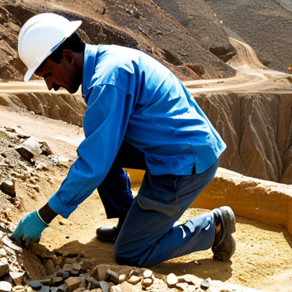 에리트레아 투자 기회 - Mining in Eritrea**

"A professional geologist in appropriate attire, examining a gold mine in Eritr...