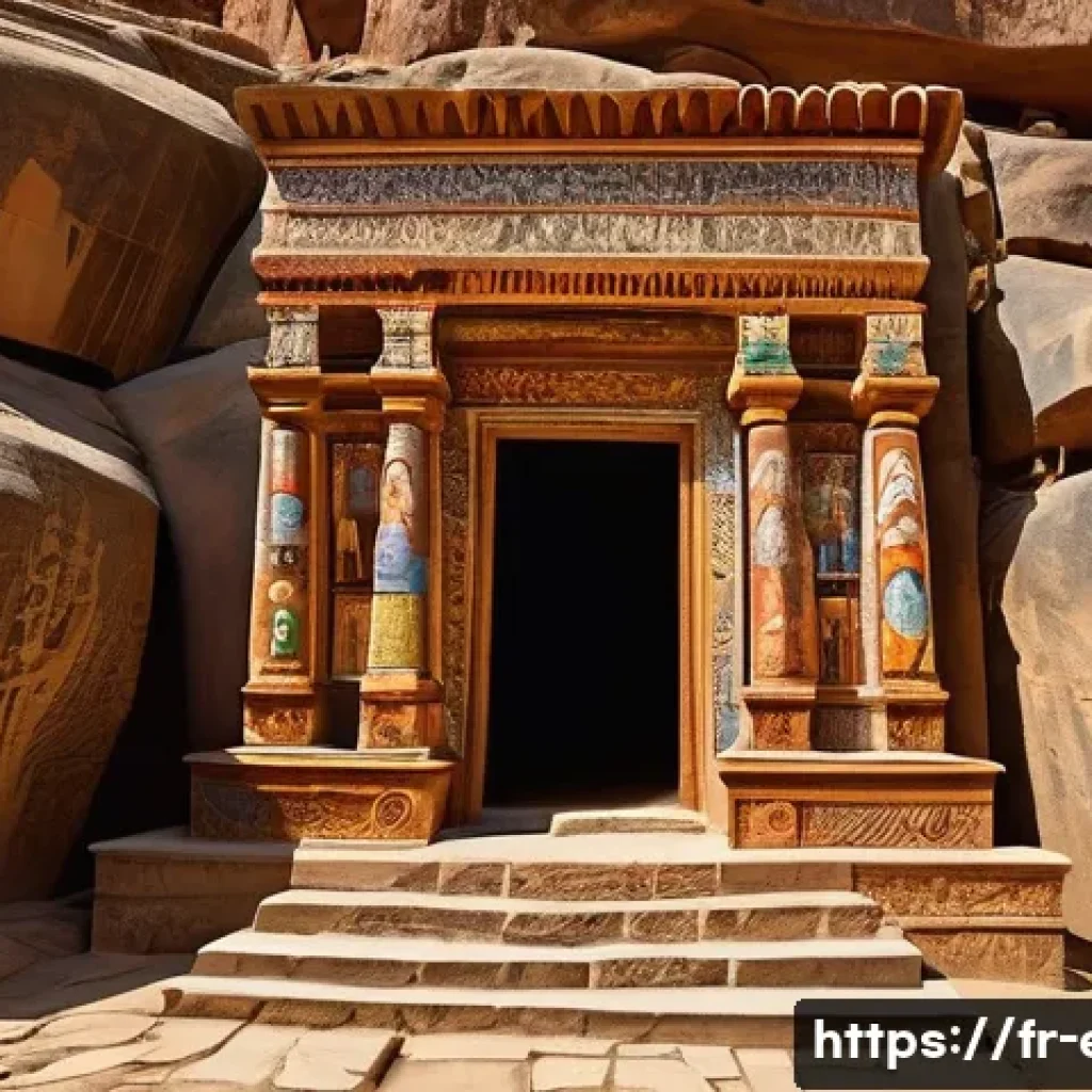 에리트레아의 기독교 문화 - A majestic ancient rock-hewn Eritrean church carved directly into rugged stone cliffs, featuring a s...