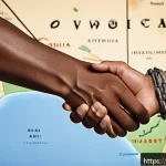 에리트레아와 주변국의 갈등 - A detailed map-style illustration of the Horn of Africa region highlighting shifting political allia...